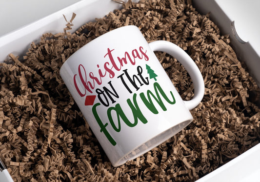 Christmas On The Farm-Ceramic Christmas Coffee Mug