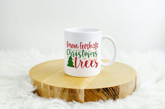 Farm Fresh Christmas Trees-Ceramic Christmas Coffee Mug