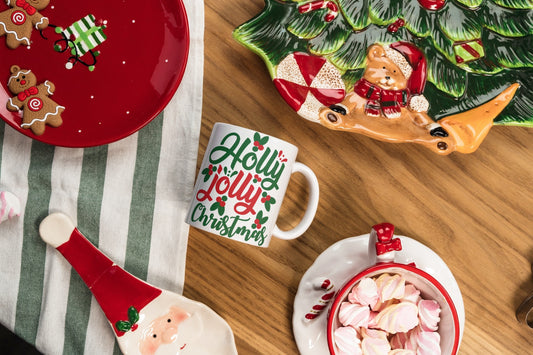 Holly Jolly Christmas-Ceramic Christmas Coffee Mug
