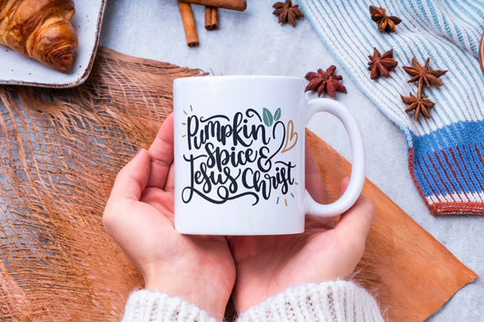 Pumpkin Spice & Jesus Christ-Ceramic Fall Coffee Mug