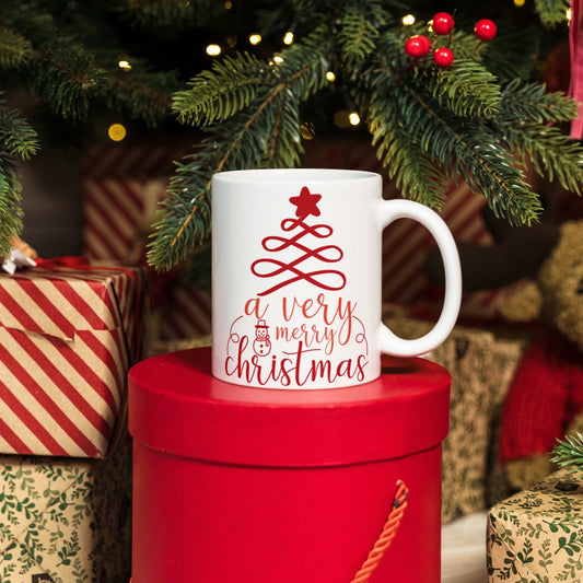 A Very Merry Christmas-Ceramic Christmas Coffee Mug