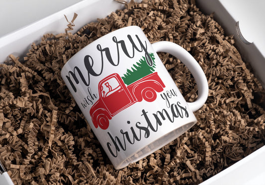Wish You Merry Christmas-Ceramic Christmas Coffee Mug